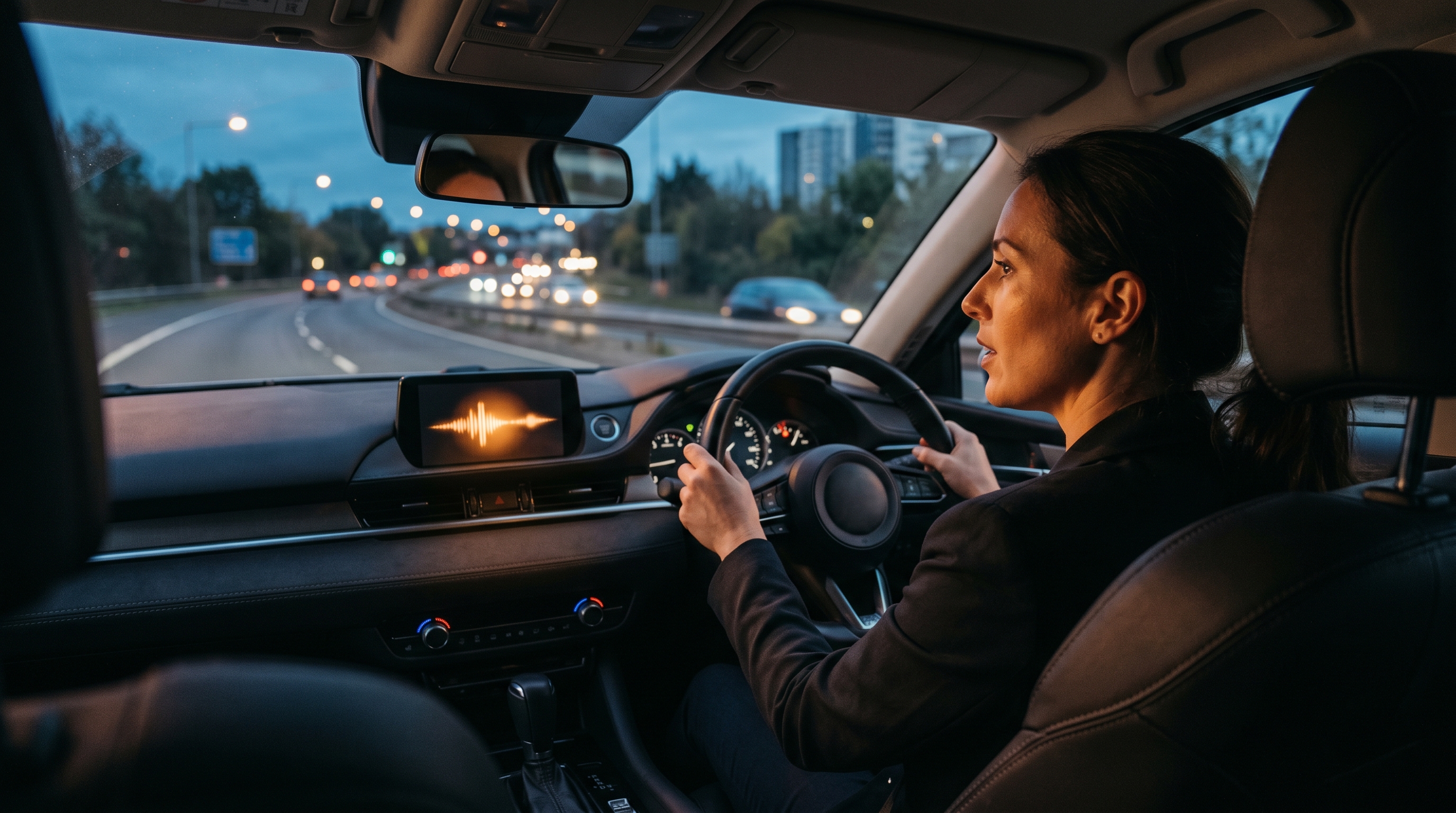 Driver using a voice co-pilot inside a vehicle